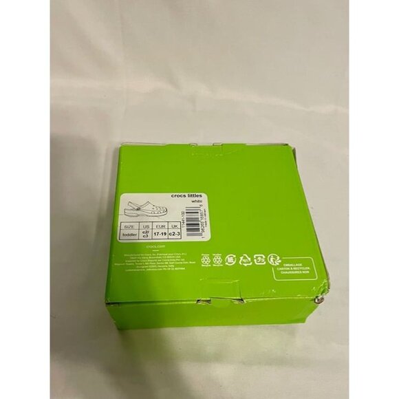 Toddlers Crocs Littles size C2/C3 White New in Box - Picture 3 of 4